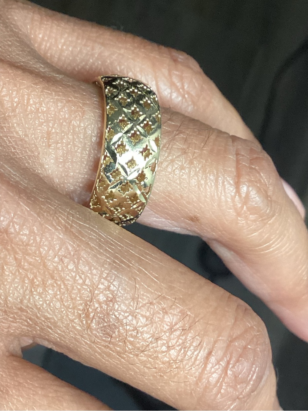 14k Italy Gold Diamantissima Gucci-look alike Patterned Women’s Ring
